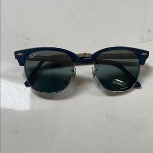 Ray-Ban Blue and Silver Sunglasses